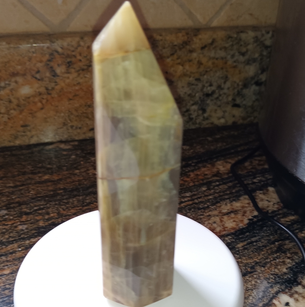 Natural Black Moonstone Tower 5" tall